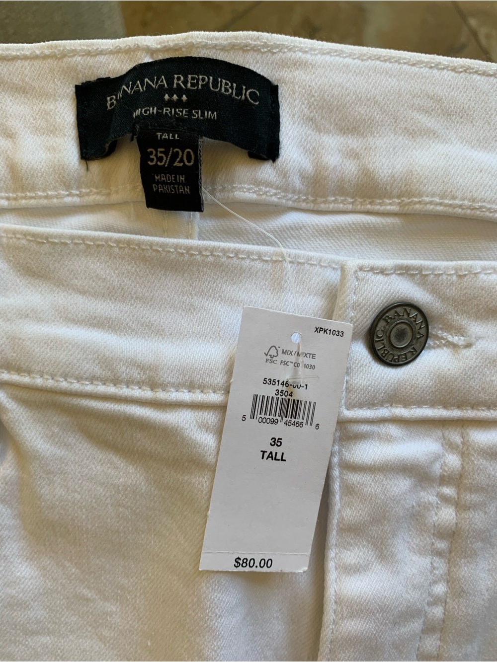 Banana Republic Slim White Skinny Jeans for Women